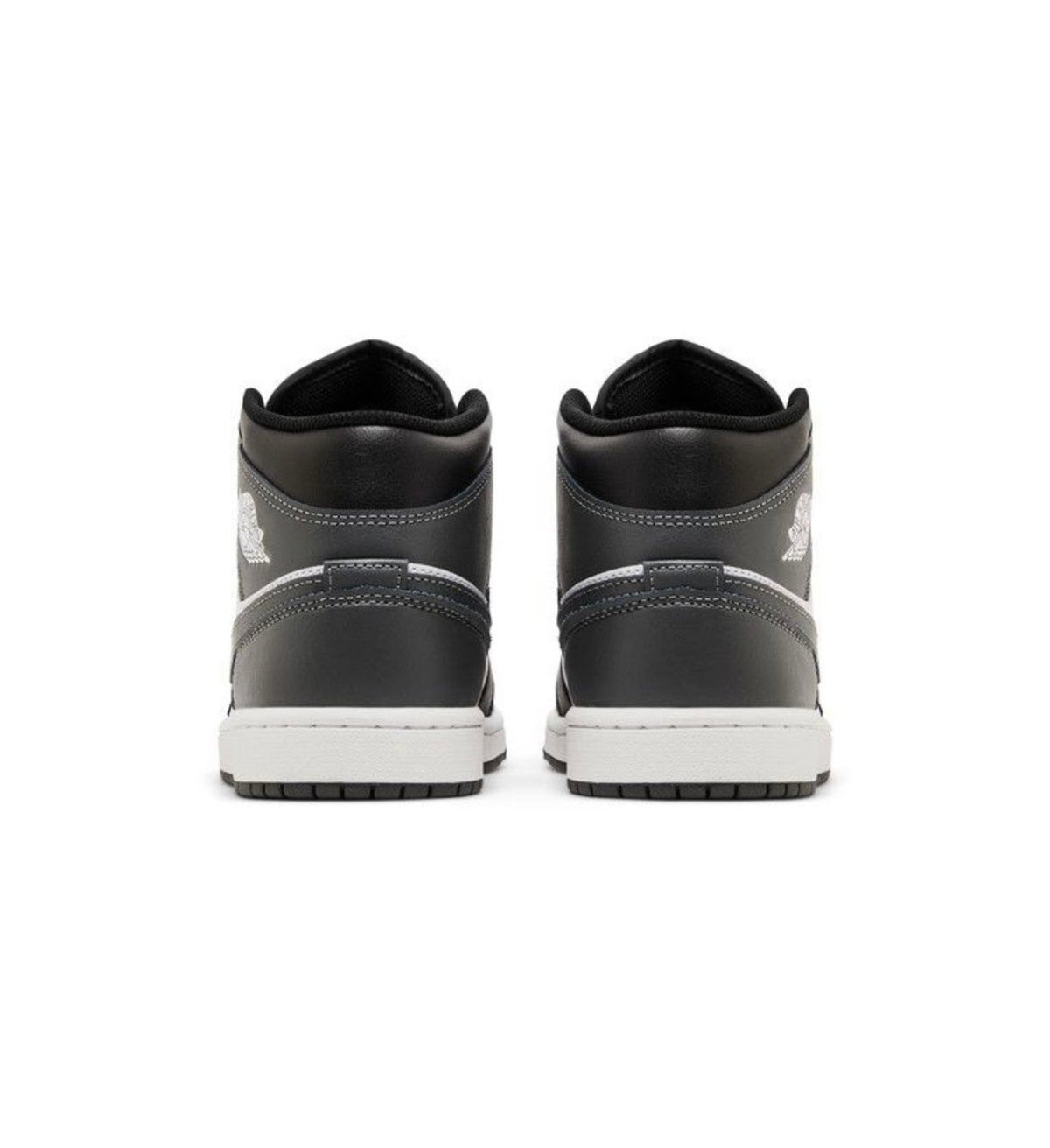 Jordan 1 Mid Black White Iron Grey