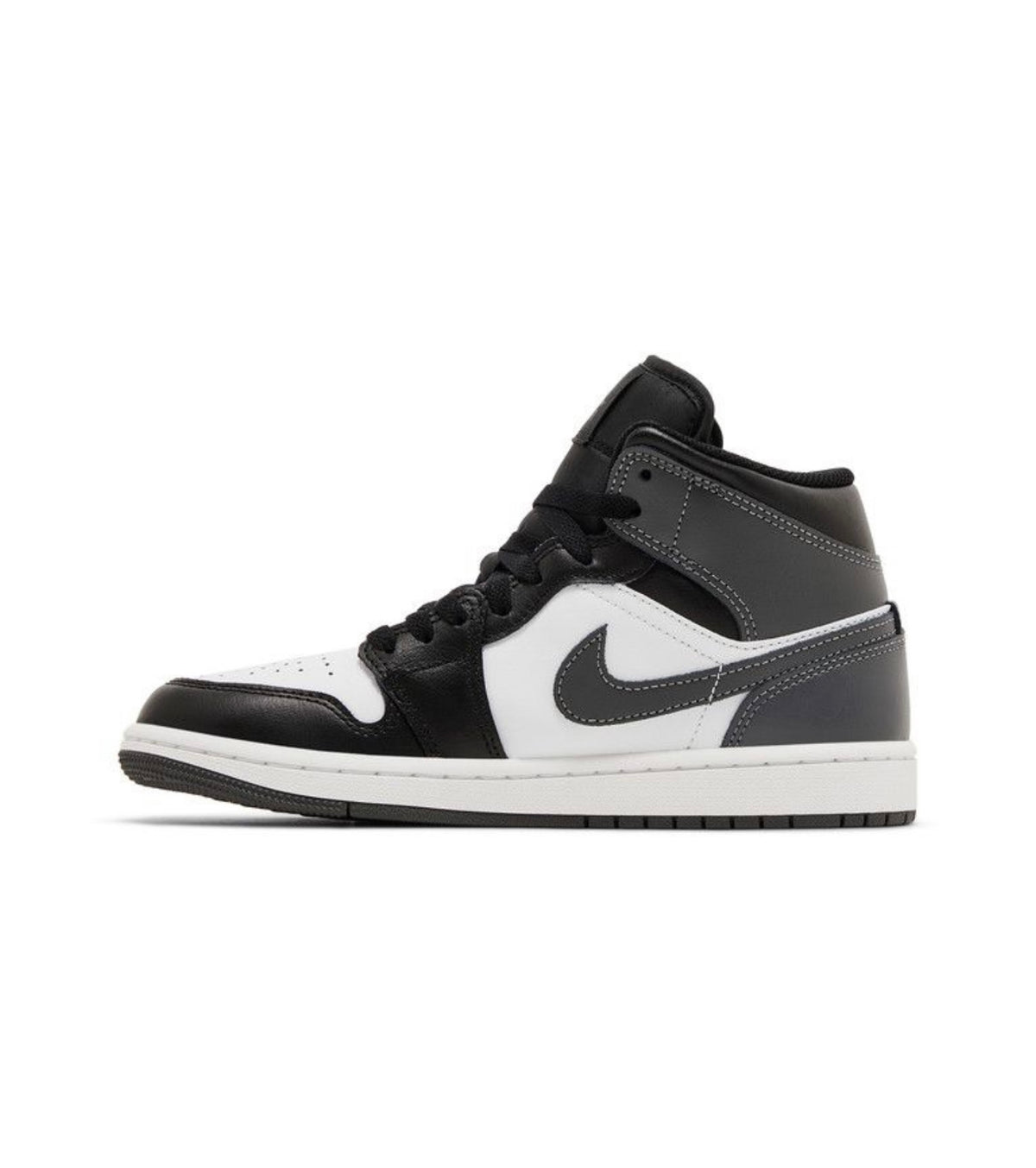 Jordan 1 Mid Black White Iron Grey