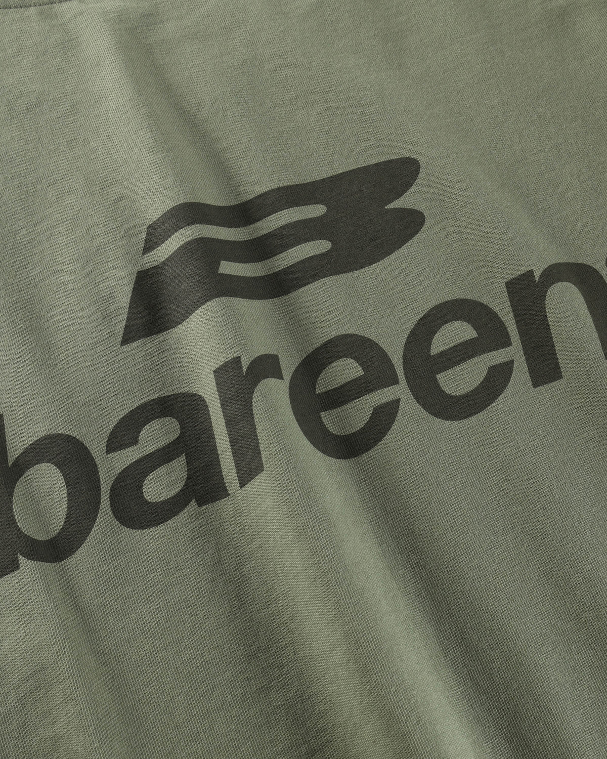 Bareen Box fit T-shirt Logo Olive Green