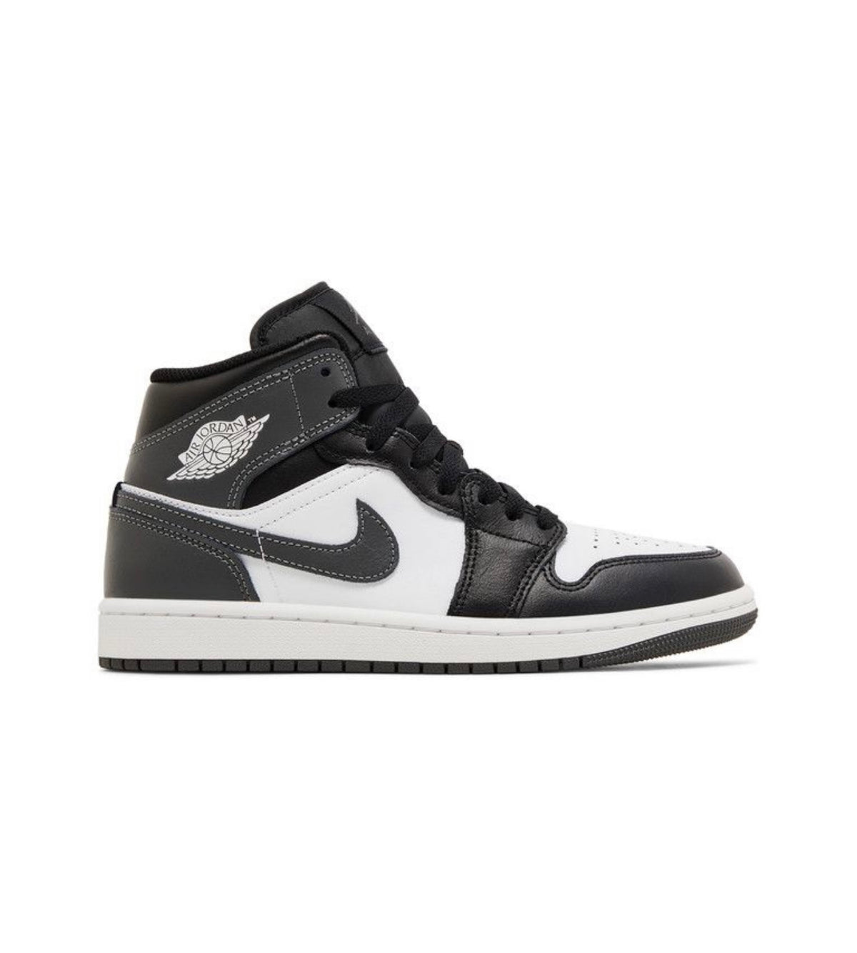Jordan 1 Mid Black White Iron Grey