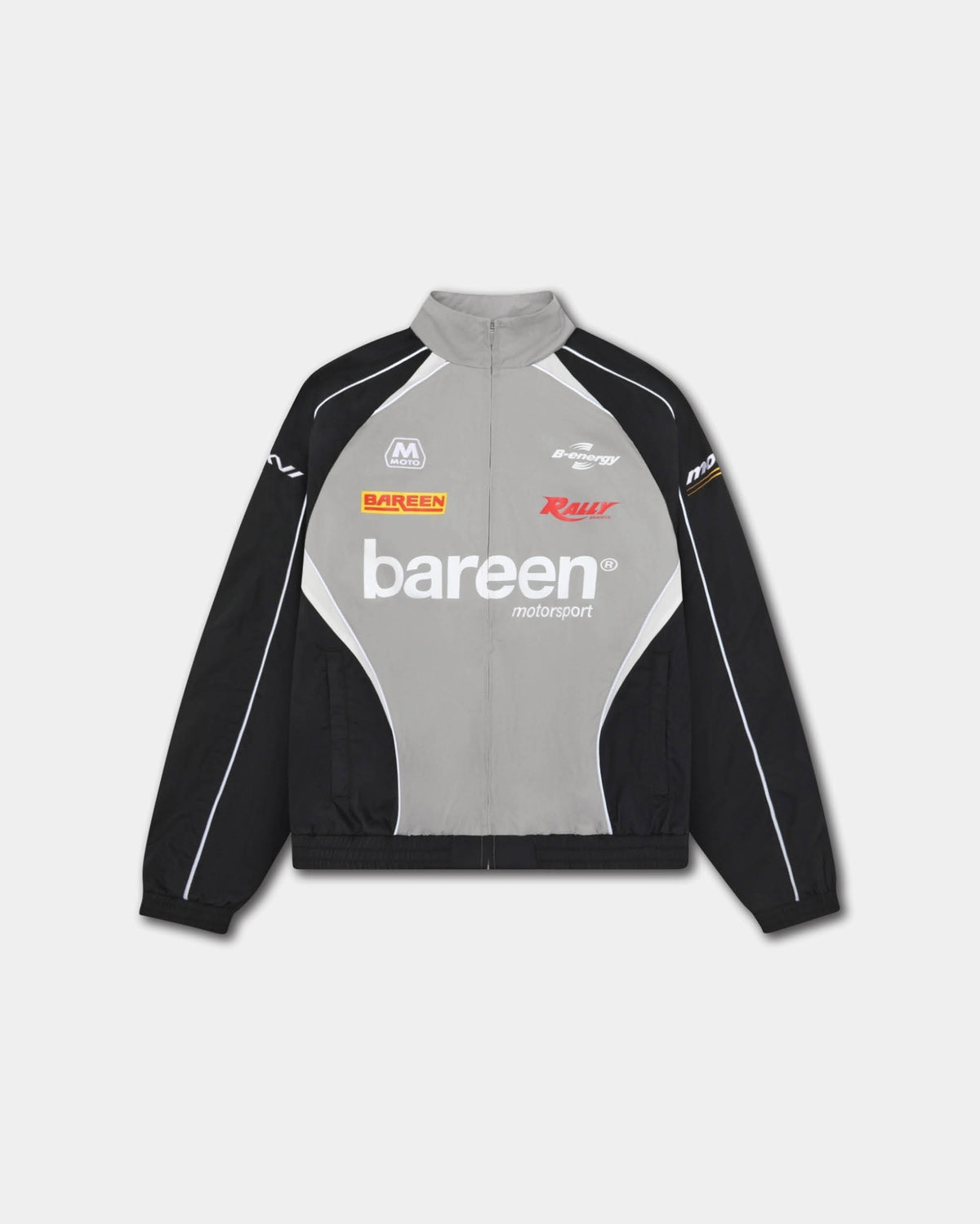 Bareen Oversize Track Jacket Ghost Grey