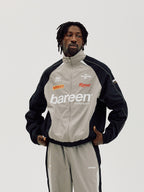 Bareen Oversize Track Jacket Ghost Grey