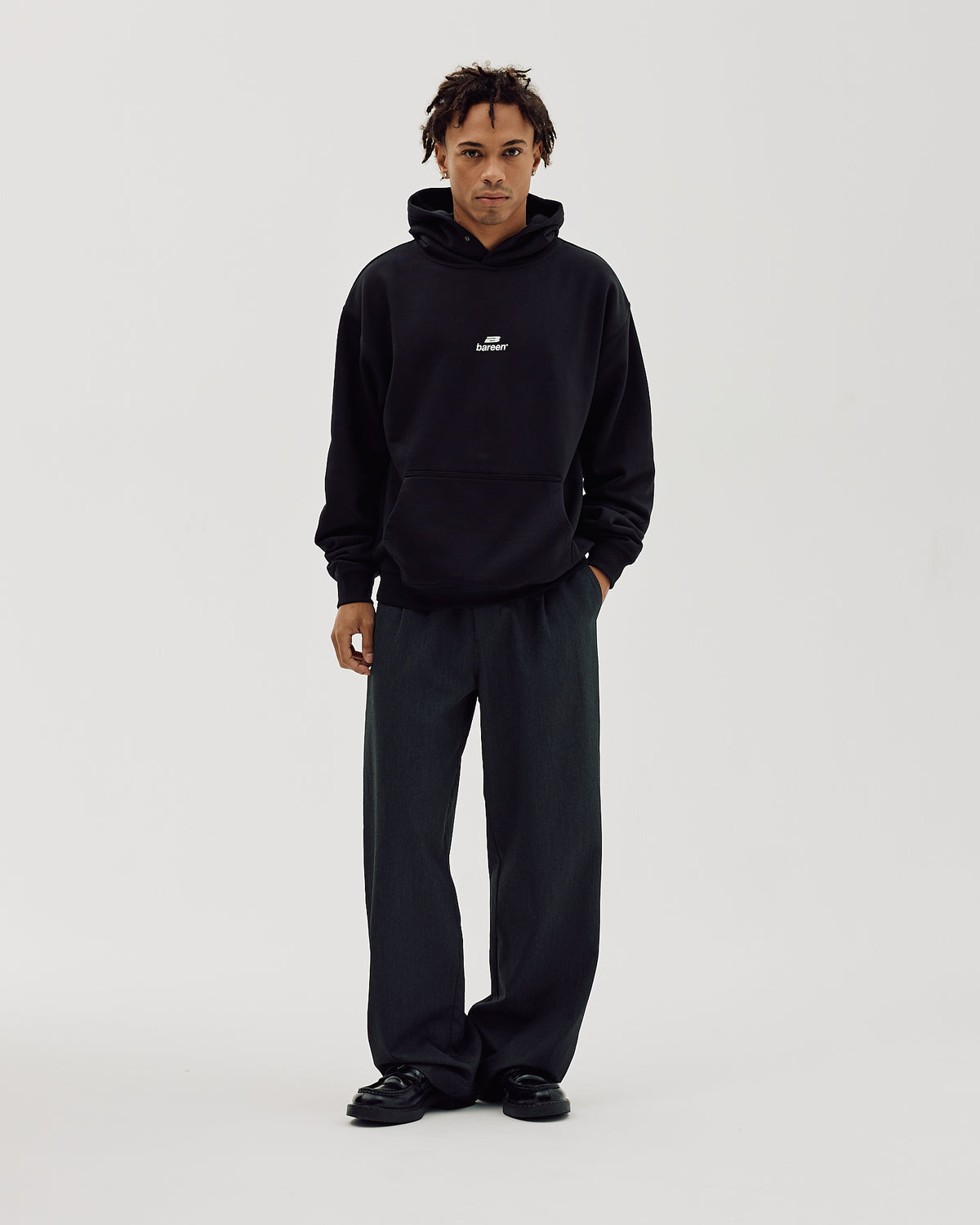 Bareen Oversized Hoodie Logo Black