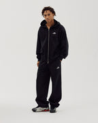 Bareen Oversized Zip Hoodie Logo Black