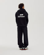 Bareen Oversized Zip Hoodie Logo Black