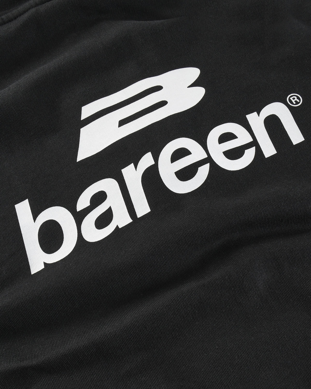 Bareen Oversized Zip Hoodie Logo Black