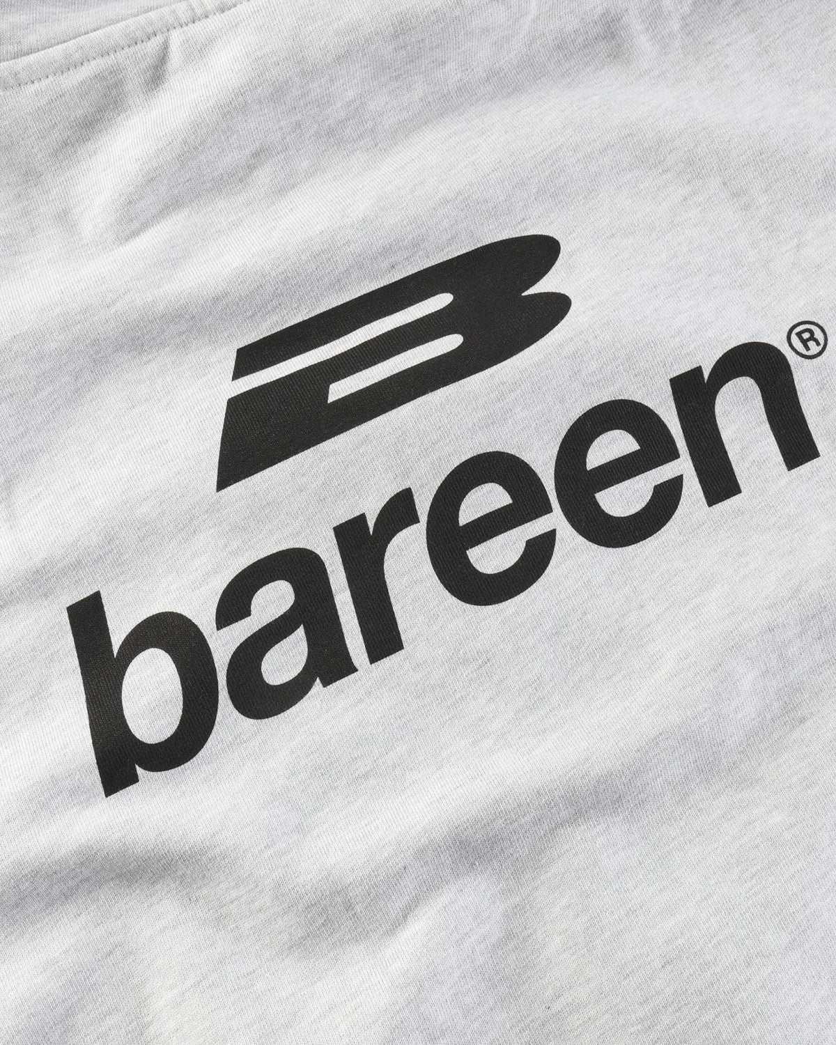 Bareen Oversized Zip Hoodie Logo Cloudy Grey
