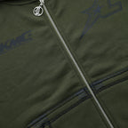 LUKAMACHAIN ​​ZIP HOODIE STRIPED - ARMY GREEN