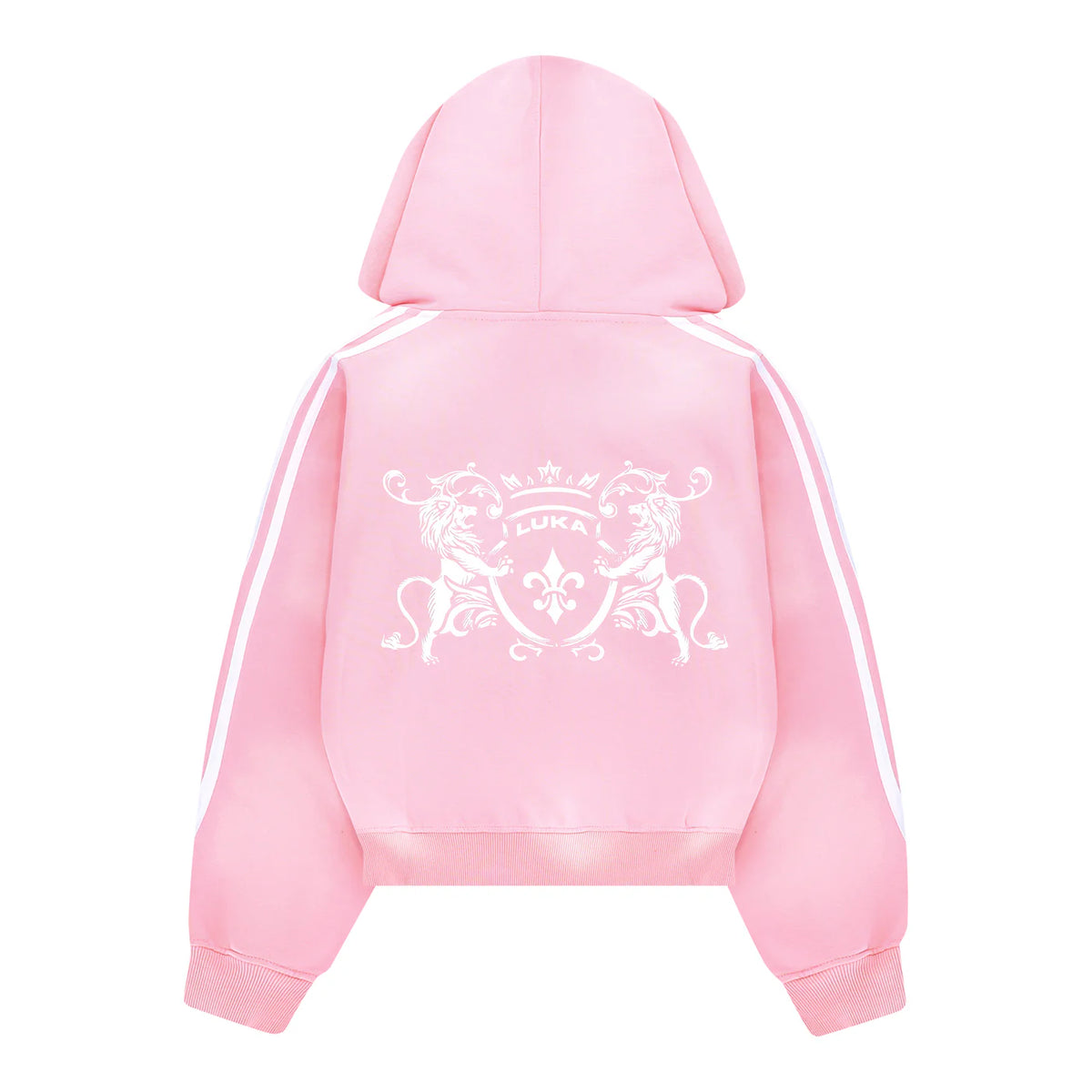LUKAMACHAIN ZIP HOODIE STRIPED - PINK