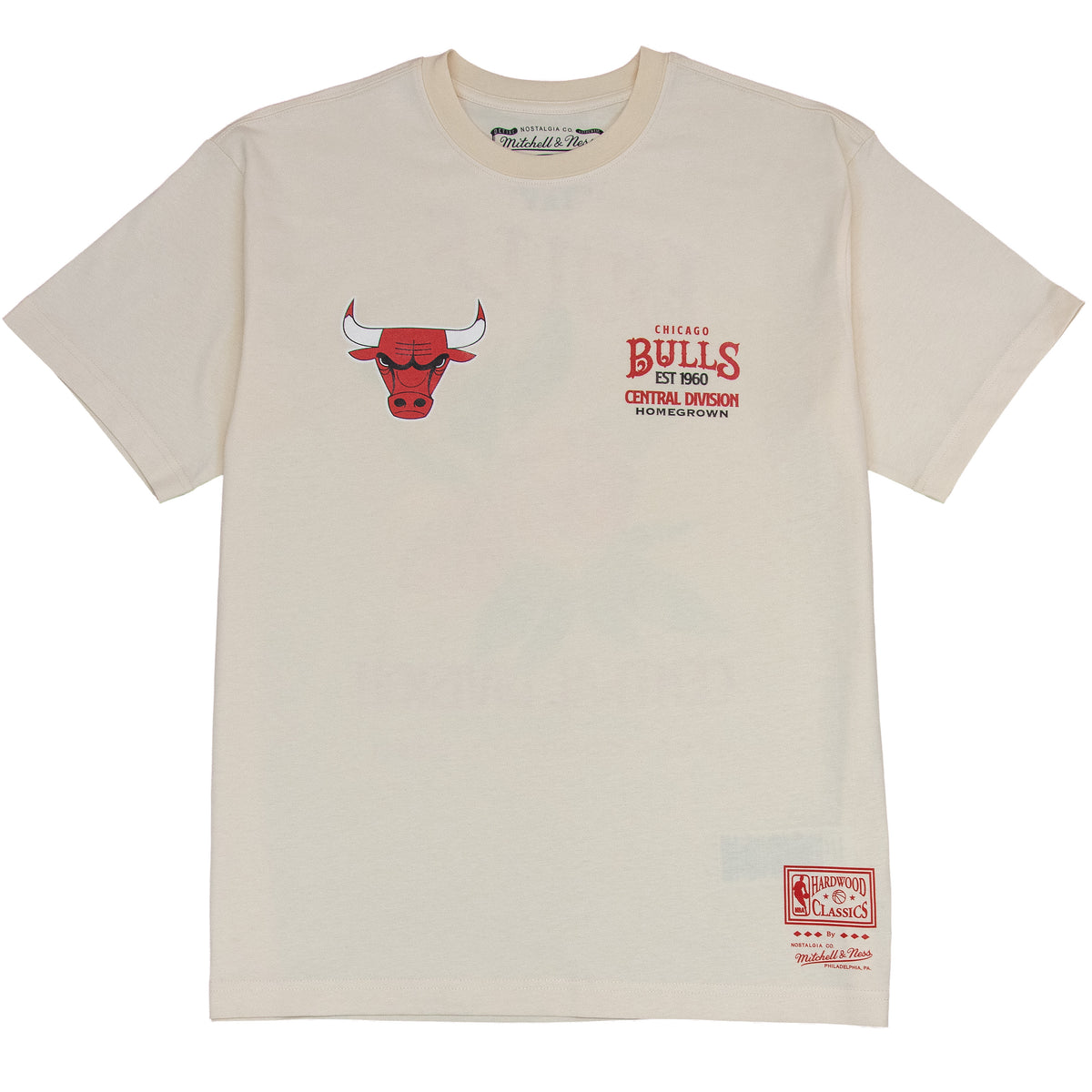 Mitchell And Ness Full Court Pressed Boxy Tee - Chicago Bulls -Stone