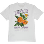 Mitchell And Ness Full Court Pressed Boxy Tee - LA Lakers - White