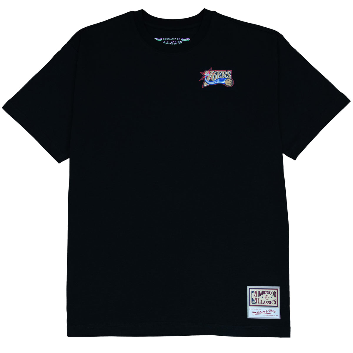 Mitchell And Ness Face Boxy Tee Allen Iverson - P. 76ers- Black