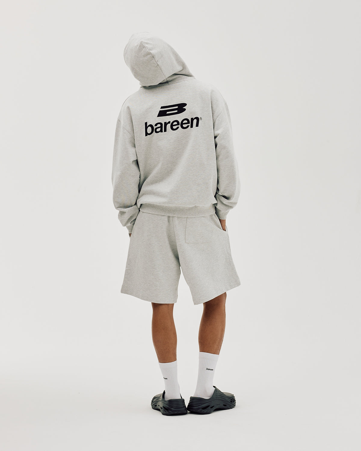 Bareen Sweat Shorts Logo Cloudy Grey