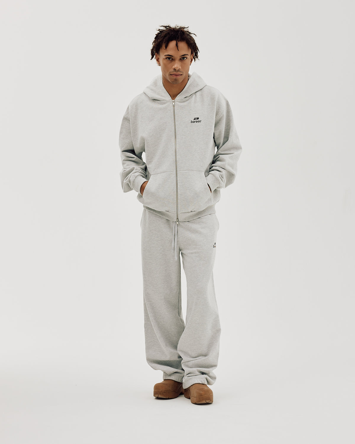 Bareen Sweatpants Logo Cloudy Grey