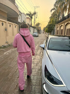LUKAMACHAIN Flared Jogger Pink
