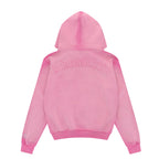 LUKAMACHAIN Distressed Zip Hoodie Pink